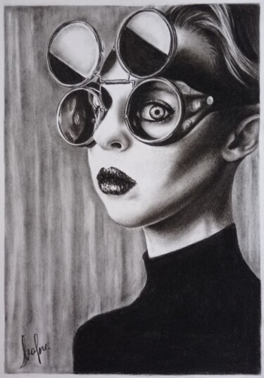 Рисунок под названием "Armed eye" - Marina Ternavskaya, Подлинное произведение искусства, Карандаш