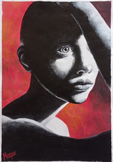 Dessin intitulée "Expression" par Marina Ternavskaya, Œuvre d'art originale, Acrylique