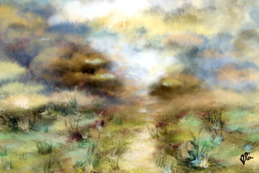 Arte digital titulada "Landscape nature l3" por Plaline, Obra de arte original, Pintura Digital