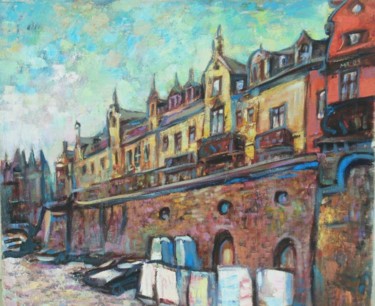 Painting titled "Schillerplatz 1" by Marina Valtcheva, Original Artwork, Oil