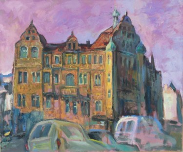 Painting titled "Schillerplatz 2" by Marina Valtcheva, Original Artwork, Oil