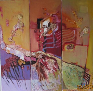 Painting titled "composition1" by Marina Valtcheva, Original Artwork, Oil