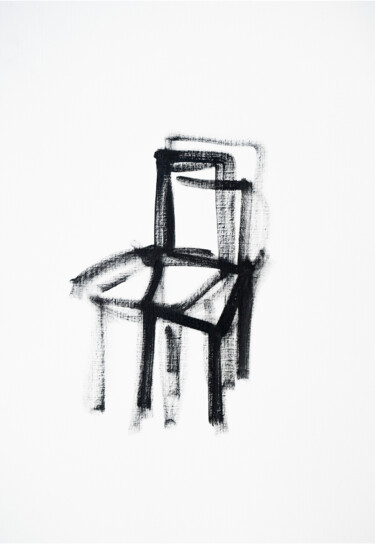 Pintura intitulada "Una silla" por Marina Vidal, Obras de arte originais, Óleo
