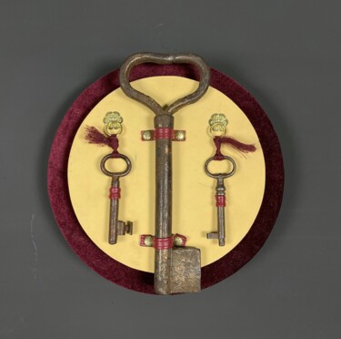 Коллажи под названием "Vintage keys" - Marina Yagoda, Подлинное произведение искусства, Коллажи