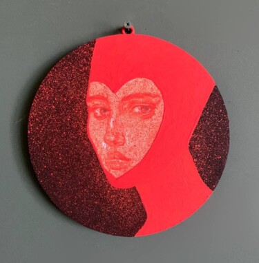 Картина под названием "Lady of hearts" - Marina Yagoda, Подлинное произведение искусства, Акрил
