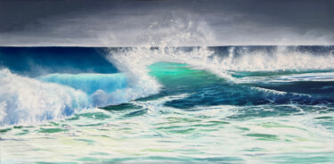 Peinture intitulée "Freedom of the Ocean" par Marina Zotova, Œuvre d'art originale, Huile Monté sur Châssis en bois