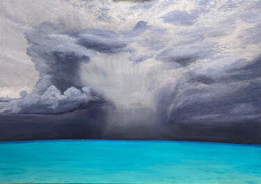 Peinture intitulée "Tropical Thundersto…" par Marina Zotova, Œuvre d'art originale, Huile