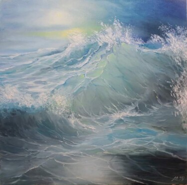 Painting titled "Wave" by Marina Zykova, Original Artwork, Oil