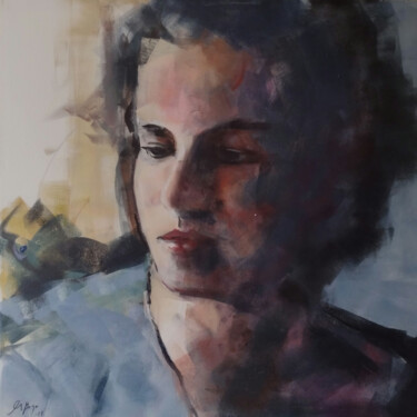 Картина под названием "Portrait 07" - Marina Del Pozo, Подлинное произведение искусства, Акрил