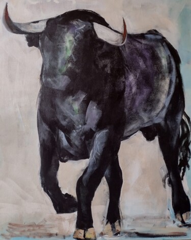 Pintura intitulada "Toro" por Marina Del Pozo, Obras de arte originais, Acrílico