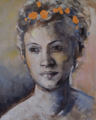 Painting titled "Portrait 11" by Marina Del Pozo, Original Artwork, Acrylic