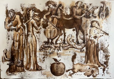 Desenho intitulada "For Musician" por Marina Kalinovsky, Obras de arte originais, Tinta