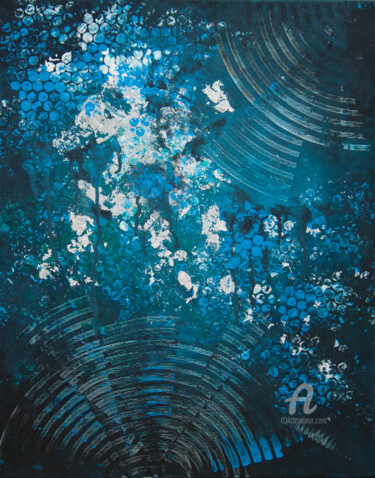 Malarstwo zatytułowany „Aether, abstract na…” autorstwa Marine Kubert, Oryginalna praca, Akryl