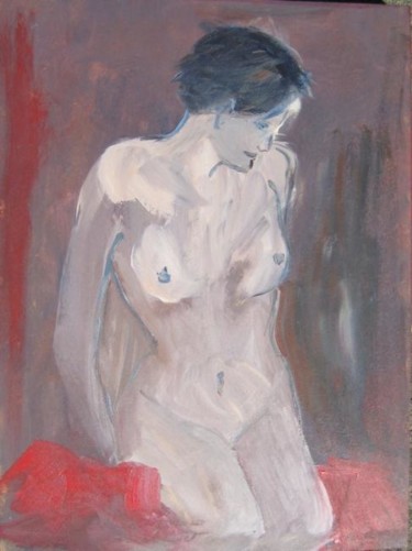 Painting titled "humilité" by Marine Brivet, Original Artwork, Oil