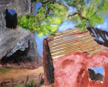 Peinture intitulée "petite ruine bucoli…" par Marine Brivet, Œuvre d'art originale, Autre