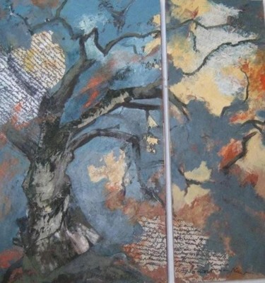 Painting titled "l'arbre foudroyé  (…" by Marine Brivet, Original Artwork
