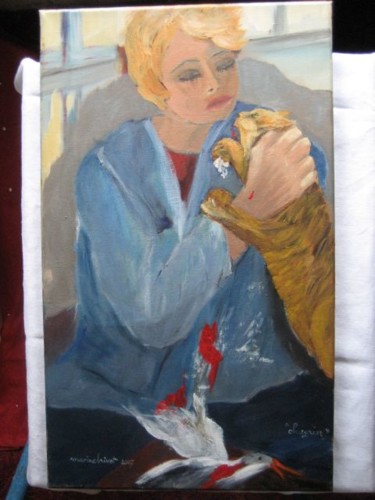 Pittura intitolato "chagrin" da Marine Brivet, Opera d'arte originale