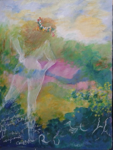 Painting titled "la muse des vents" by Marine Brivet, Original Artwork
