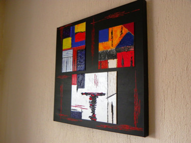 Painting titled "PEINTURE ABSTRACT" by Marine, Original Artwork, Oil