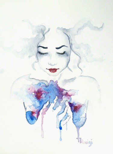 Peinture intitulée "La couleur intérieu…" par Marine Luigi, Œuvre d'art originale, Aquarelle