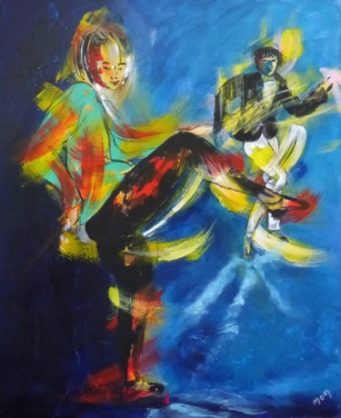 Peinture intitulée "Positiver apporte l…" par Môm, Œuvre d'art originale, Acrylique