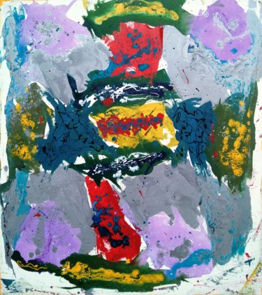 Su tela - astratto - n. 1953 Pittura intitolato "Su tela - astratto…" da Marino De Laura, Opera d'arte originale, Smalto