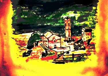 Paesino. n. 1/10 Digital Arts titled "Paesino. n. 1/10" by Marino De Laura, Original Art, Digital Painting