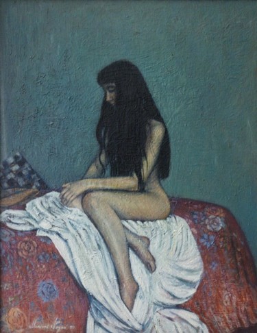 Pittura intitolato "Nudo 2" da Marino Nagro, Opera d'arte originale