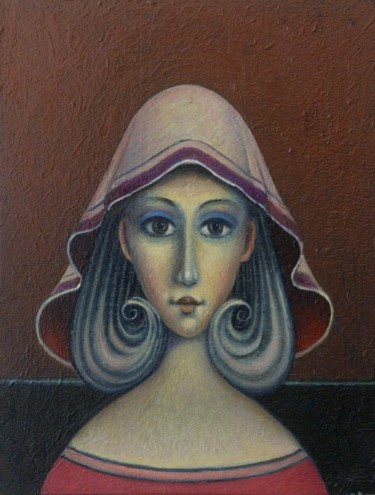 Pittura intitolato "Testa di donna 1" da Marino Nagro, Opera d'arte originale