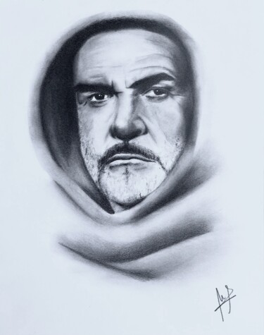 Desenho intitulada "Sean Connery #1" por Mario Araus, Obras de arte originais, Grafite