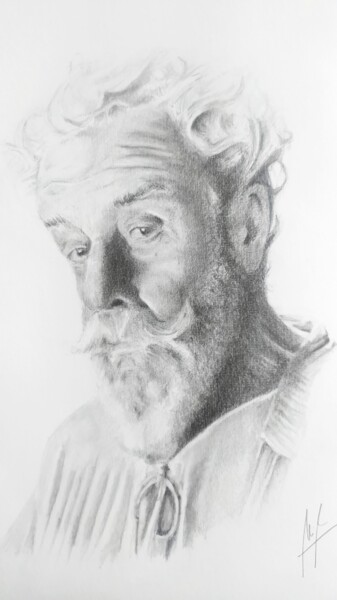 Drawing titled "Don Quijote" by Mario Araus, Original Artwork, Graphite
