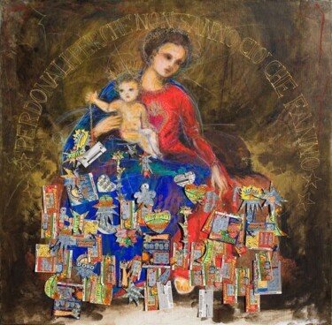 Pittura intitolato "Icon n°1" da Mario Catalano, Opera d'arte originale