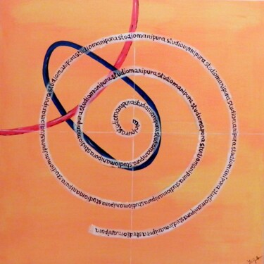Painting titled "Spirale" by Mario Cipolla, Original Artwork, Acrylic Mounted on Wood Stretcher frame
