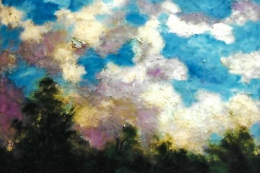 Картина под названием "nuvole" - Mario Fanconi, Подлинное произведение искусства, Масло