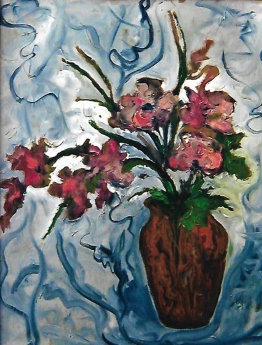 Painting titled "1-fantasia-di-fiori" by Mario Fanconi, Original Artwork, Oil