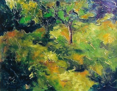 Painting titled "3-nel-bosco-" by Mario Fanconi, Original Artwork, Oil