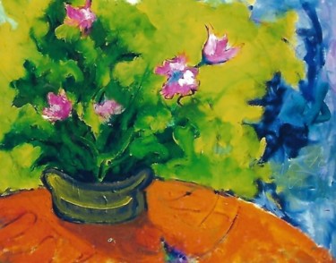 Pittura intitolato "tulipani" da Mario Fanconi, Opera d'arte originale, Olio