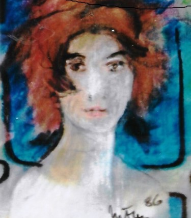 Pintura intitulada "2-angelica-" por Mario Fanconi, Obras de arte originais, Pastel