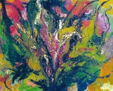 Pintura intitulada "1-arbusto in estate" por Mario Fanconi, Obras de arte originais, Óleo