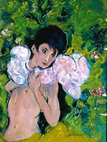 Peinture intitulée "nudo sorpreso" par Mario Fanconi, Œuvre d'art originale, Huile