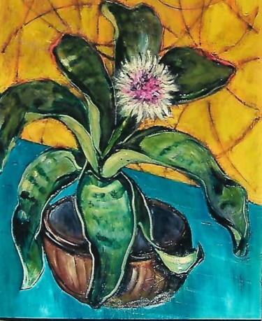 Pintura titulada "cactus in fiore" por Mario Fanconi, Obra de arte original, Oleo