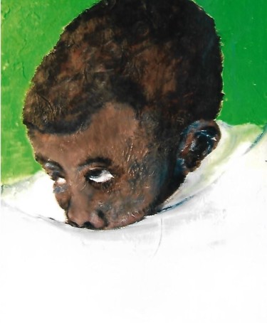 Malerei mit dem Titel "bambino di colore" von Mario Fanconi, Original-Kunstwerk, Öl
