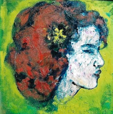 Pittura intitolato "2-ragazza-" da Mario Fanconi, Opera d'arte originale, Olio