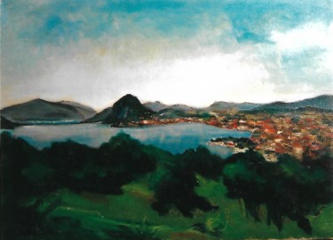 Malerei mit dem Titel "6-golfo-di-lugano-" von Mario Fanconi, Original-Kunstwerk, Öl