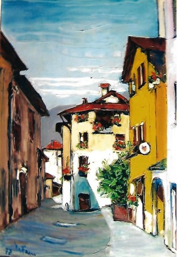 Pittura intitolato "neggio" da Mario Fanconi, Opera d'arte originale, Olio