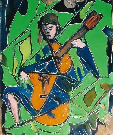 Peinture intitulée "7-melodie-con-la-ch…" par Mario Fanconi, Œuvre d'art originale, Huile