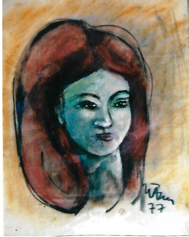 Painting titled "2-paloma-" by Mario Fanconi, Original Artwork, Pastel