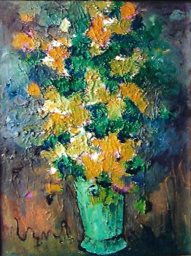 Malerei mit dem Titel "1-fiori-in-un-vaso-…" von Mario Fanconi, Original-Kunstwerk, Öl