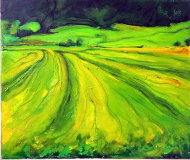Painting titled "11-campagna-" by Mario Fanconi, Original Artwork, Oil