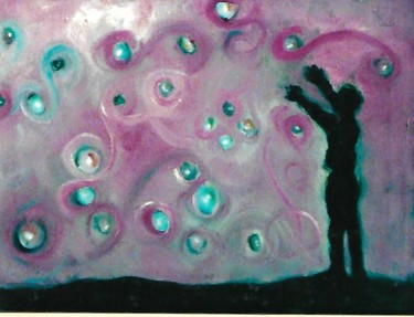 Peinture intitulée "7-bolle-di-sapone-" par Mario Fanconi, Œuvre d'art originale, Huile